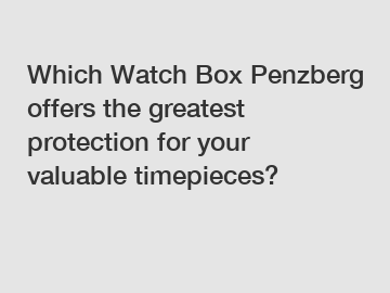 Which Watch Box Penzberg offers the greatest protection for your valuable timepieces?