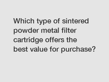 Which type of sintered powder metal filter cartridge offers the best value for purchase?