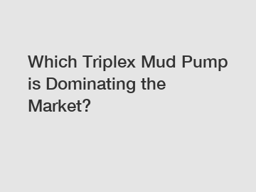 Which Triplex Mud Pump is Dominating the Market?