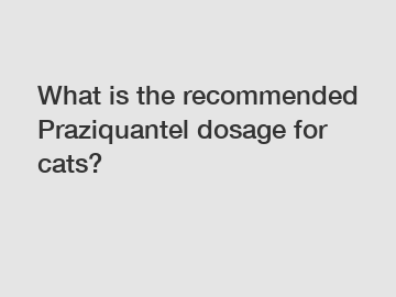 What is the recommended Praziquantel dosage for cats?