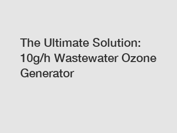 The Ultimate Solution: 10g/h Wastewater Ozone Generator